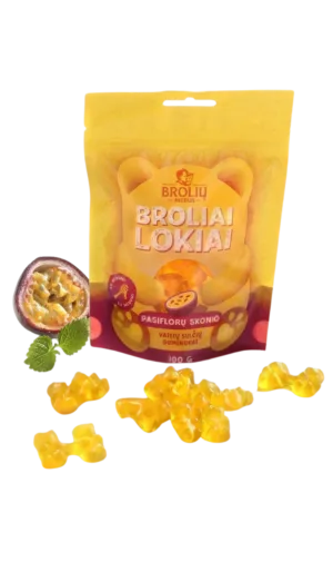 Pasiflorų skonio guminukai „Broliai lokiai“