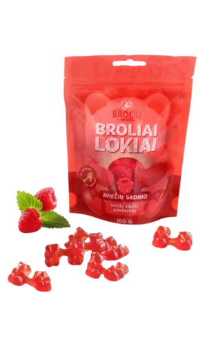 Aviečių skonio guminukai „Broliai lokiai“