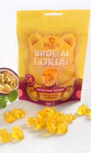 Pasiflorų skonio guminukai „Broliai lokiai“