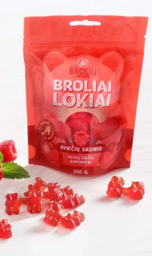 Aviečių skonio guminukai „Broliai lokiai“