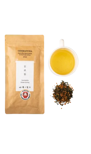 Japoniška žalioji arbata su kepintais ryžiais “Genmatcha“ 50g